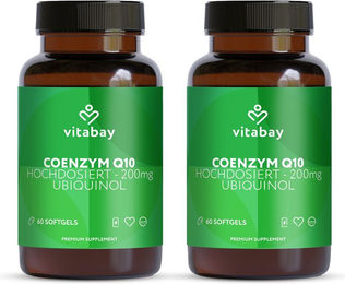 Vitabay Ubiquinol Coenzym Q10 200 mg Kapseln vegan und glutenfrei 60 Stück – Bild 1 von 4