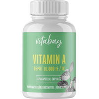 Produktbild von Vitabay Vitamin A 10000 IE Depot Kapseln vegan hochdosiert 120 Stück