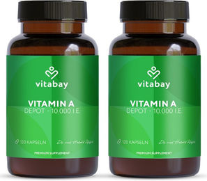 Vitabay Vitamin A 10000 IE Kapseln vegan 240 Stück – Bild 1 von 1