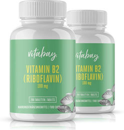 Vitabay Vitamin B2 Riboflavin 400 mg Tabletten vegan – Bild 1 von 2