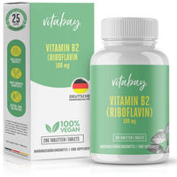 Produktbild von Vitabay Vitamin B2 Riboflavin Tabletten vegan 200 mg