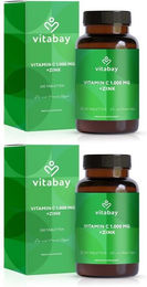 vitabay Vitamin C 1000 mg gepuffert mit Bioflavonoiden Tabletten vegan 200 Stück – Bild 1 von 2