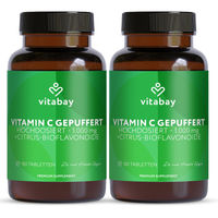 Produktbild von Vitabay Vitamin C 1000 mg gepuffert mit Citrus Bioflavonoiden, 360 vegane Time Released Tabletten