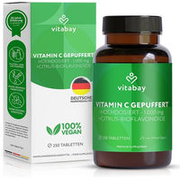 Produktbild von Vitabay Vitamin C 1000 mg mit Citrus-Bioflavonoiden aus Acerola und Hagebutte Tabletten vegan 250 Stück