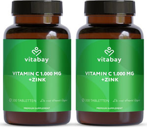 Vitabay Vitamin C 1000 mg und Zink Tabletten vegan – Bild 1 von 2