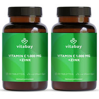 Produktbild von Vitabay Vitamin C 1000 mg und Zink Tabletten vegan