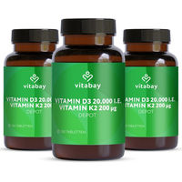 Produktbild von Vitabay Vitamin D3 20000 IE mit K2 Tabletten vegan