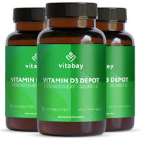 Produktbild von Vitabay Vitamin D3 Depot 50.000 IE Tabletten vegan hochdosiert 3er Bundle