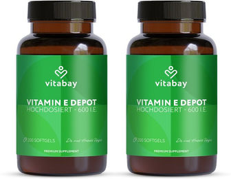 Vitabay Vitamin E 400 IE Kapseln vegan – Bild 1 von 2