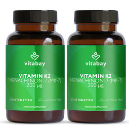 Vitabay Vitamin K2 MK-7 200 µg Tabletten 480 Stück vegan hochdosiert – Bild 1 von 4