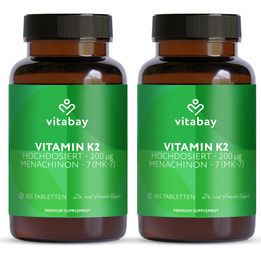 Vitabay Vitamin K2 MK-7 200 µg vegane Tabletten 1460 Stück – Bild 1 von 4