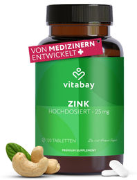 Vitabay Zinkcitrat Hochdosiert Vegan 120 Tabletten 240 Portionen – Bild 1 von 2