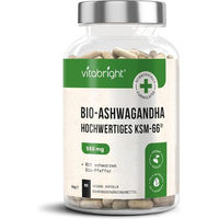 Produktbild von VitaBright Ashwagandha KSM-66 Kapseln vegan bio glutenfrei laktosefrei