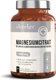 VitaBright Magnesiumcitrat Kapseln vegan glutenfrei laktosefrei 240 Stück – Bild 1 von 2