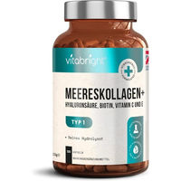 Produktbild von VitaBright Marine Collagen Typ I 1000mg Kapseln glutenfrei ohne Zusatzstoffe 120 Stück