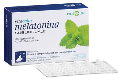VitaCalm Melatonin 120 sublinguale Tabletten glutenfrei und laktosefrei – Bild 1 von 2