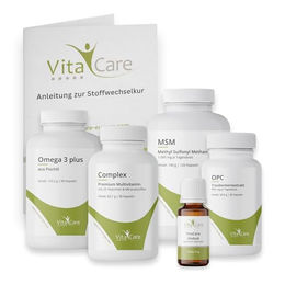 VitaCare 21-Tage Stoffwechsel-Kur Paket, 6-teiliges Komplettset mit MSM, Multivitamin Complex, Omega 3 und OPC Traubenkern – Bild 1 von 2
