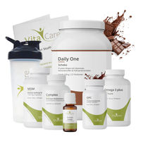 Produktbild von VitaCare 21-Tage Stoffwechsel-Kur Paket Schoko 8-teiliges Komplettpaket mit Proteinshake, MSM, Multivitamin, Omega 3 und OPC in Kapseln