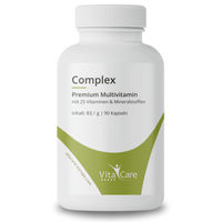 Produktbild von VitaCare Complex Multivitamin hochdosiert mit 25 Vitaminen und Mineralien 90 Kapseln zuckerfrei und laktosefrei