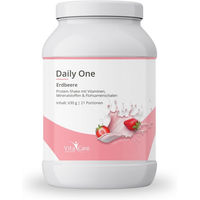 Produktbild von VitaCare DailyOne Protein Shake Erdbeere Pulver mit L-Carnitin ohne Zusatzstoffe
