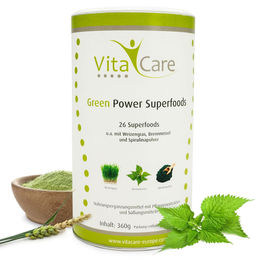 VitaCare Green Power Superfoods Mischung, 360g zuckerfreies Superfood-Pulver, vegan, laktosefrei – Bild 1 von 4
