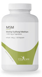 VitaCare MSM Kapseln mit 1000 mg Schwefel, 120 Kapseln, vegan, glutenfrei und laktosefrei – Bild 1 von 2
