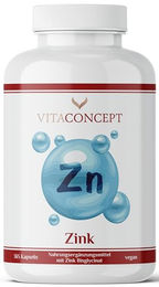 Vitaconcept Zink Bisglycinat Kapseln 25 mg vegan ohne Zusatzstoffe 365 Stück – Bild 1 von 2