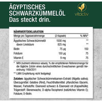 Produktbild von Vitactiv Ägyptisches Schwarzkümmelöl Kapseln 90 Stück
