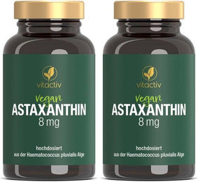 Vitactiv Astaxanthin 8 mg vegane Kapseln ohne Zusatzstoffe 60 Stück – Bild 1 von 3