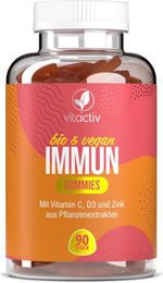 Vitactiv Bio Immun Gummies mit Vitamin C aus Acerola und Hagebutte vegan – Bild 1 von 7