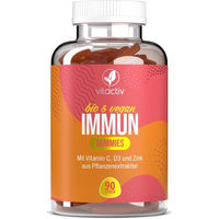 Produktbild von Vitactiv Bio Immun Gummies mit Vitamin C aus Acerola und Hagebutte vegan