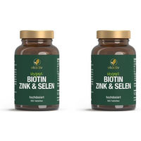 Produktbild von vitactiv Biotin Selen und Zink Tabletten vegan ohne Zusatzstoffe