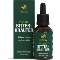 Produktbild von Vitactiv Bitterkräuter Kräuter-Komplex Tropfen vegan und zuckerfrei 50 ml