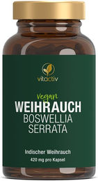 Vitactiv Boswellia Weihrauch Kapseln vegan laktosefrei zuckerfrei 120 Stück – Bild 1 von 3