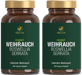 Vitactiv Boswellia Weihrauch Kapseln vegan laktosefrei zuckerfrei 240 Stück – Bild 1 von 1