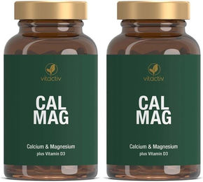 Vitactiv Cal Mag D3 Komplex Vegan Kapseln 180 Stück für Erwachsene – Bild 1 von 1