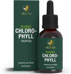 Vitactiv Chlorophyll Folsäure Tropfen vegan für Erwachsene – Bild 1 von 3