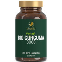 Produktbild von Vitactiv Curcuma 3000 Bio Kapseln mit standardisiertem Extrakt