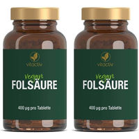 Produktbild von Vitactiv Folsäure Tabletten 400 µg vegan für Frauen, Schwangere und Stillende, glutenfrei und laktosefrei