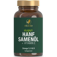 Produktbild von Vitactiv Hanföl Kapseln mit Vitamin E vegan