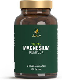 Vitactiv Magnesium Komplex Kapseln vegan ohne Zusatzstoffe 180 Stück – Bild 1 von 2