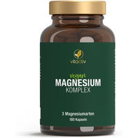 Produktbild von Vitactiv Magnesium Komplex Kapseln vegan ohne Zusatzstoffe 180 Stück