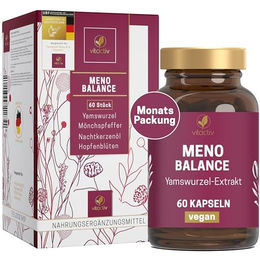 Vitactiv Meno Balance Kapseln mit Mönchspfeffer und Yamswurzel vegan und zuckerfrei 60 Kapseln – Bild 1 von 10