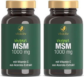 Vitactiv MSM 1000 mit Vitamin C Tabletten vegan für Erwachsene 120 Stück – Bild 1 von 1
