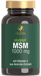 Vitactiv MSM 1000 mit Vitamin C Tabletten vegan für Erwachsene 60 Stück – Bild 1 von 2