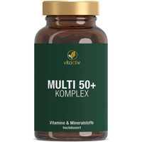 Produktbild von Vitactiv MULTI 50+ Vitamin- und Mineralstoff-Komplex Kapseln für Senioren vegetarisch glutenfrei laktosefrei ohne Zusatzstoffe 60 Kapseln