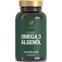 Produktbild von vitactiv Omega 3 Algenöl Kapseln vegan für Erwachsene