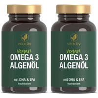 Produktbild von vitactiv Omega 3 Algenöl Kapseln vegan für Erwachsene 60 Stück