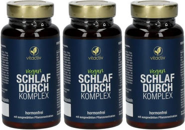 Vitactiv Schlaf durch Komplex Hormonfrei Kombipräparat 180 Kapseln – Bild 1 von 1