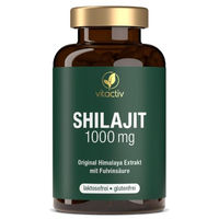 Produktbild von Vitactiv Shilajit 1000 mg Himalaya Mumijo Extrakt mit Fulvinsäure, 120 Kapseln, laborgeprüft, ohne Zusatzstoffe, laktosefrei und glutenfrei